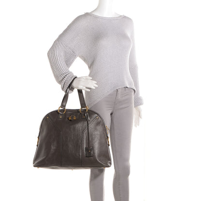 Saint Laurent Calfskin Oversized Muse Grey 2 of 9