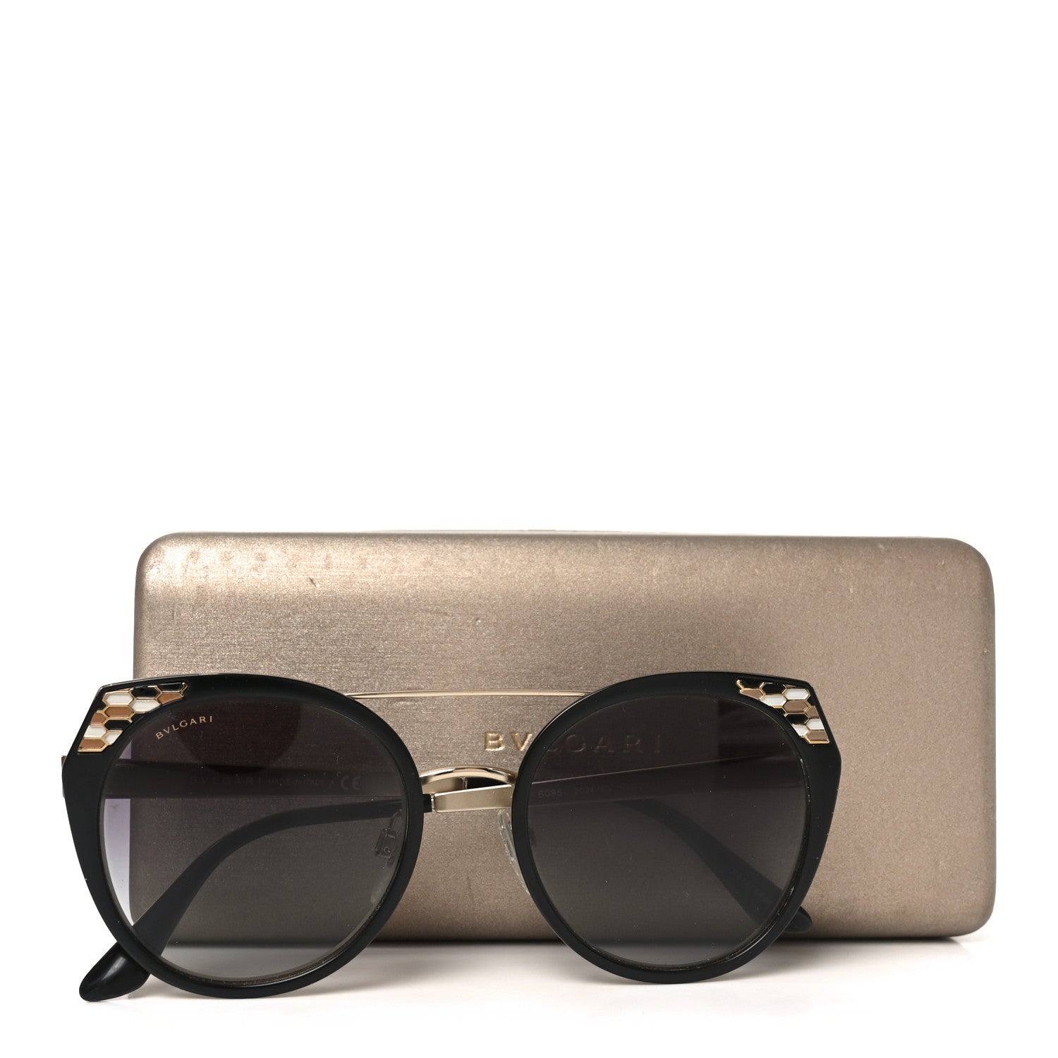 Bulgari Serpenti 6095 Sunglasses Black Gold 7 of 7