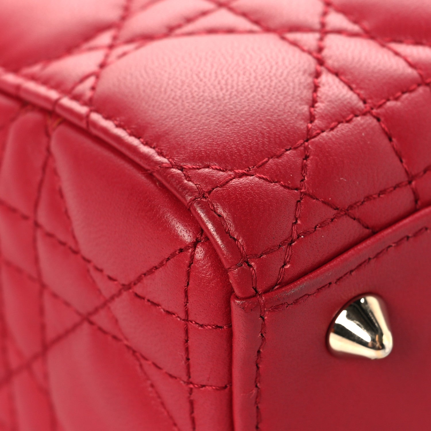 Christian Dior Lambskin Cannage Small My ABCDior Lady Dior Red 8 of 12