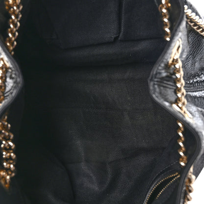 Gucci Patent Medium Soho Chain Shoulder Bag Black 5 of 10
