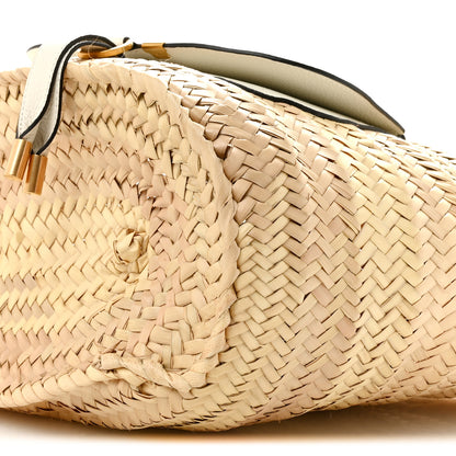 Chloe Raffia Grain Calfskin Medium Marcie Basket White 11 of 11