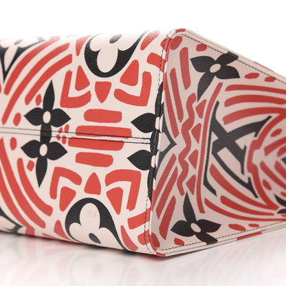 Louis Vuitton Monogram Giant Crafty Onthego GM Creme Rouge Black 8 of 9