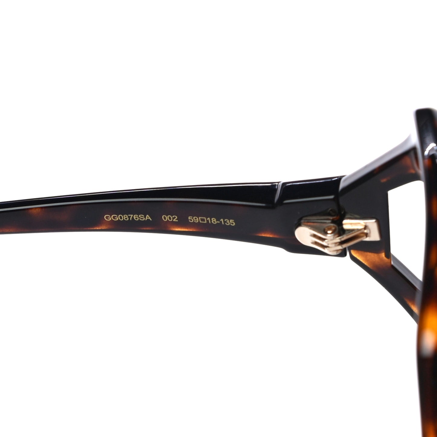 Acetate Square Frame Sunglasses GG0876SA Tortoise