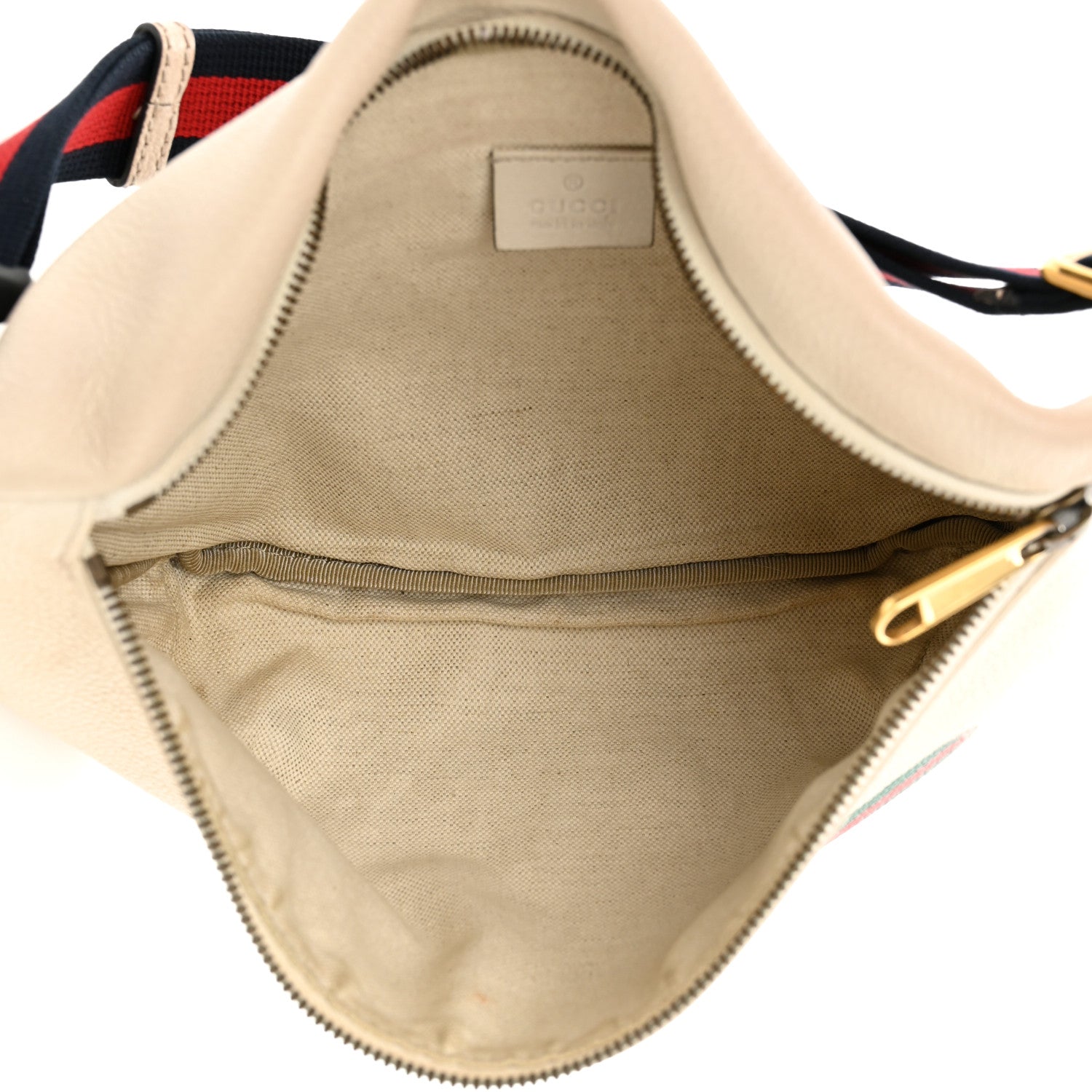 Gucci Grained Calfskin Logo Belt Bag White 5 of 11