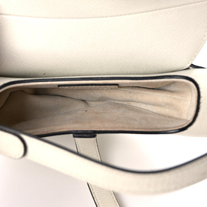 Christian Dior Grained Calfskin Mini Saddle Bag White 5 of 10