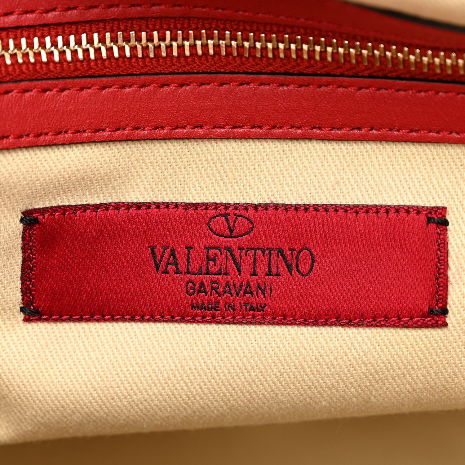 Valentino Garavani Vitello Rockstud Dome Satchel Red 6 of 12