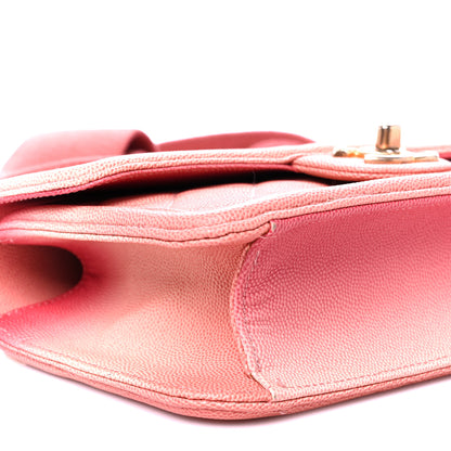 Chanel Caviar Quilted Small Sunset On The Sea Flap Coral 10 of 11