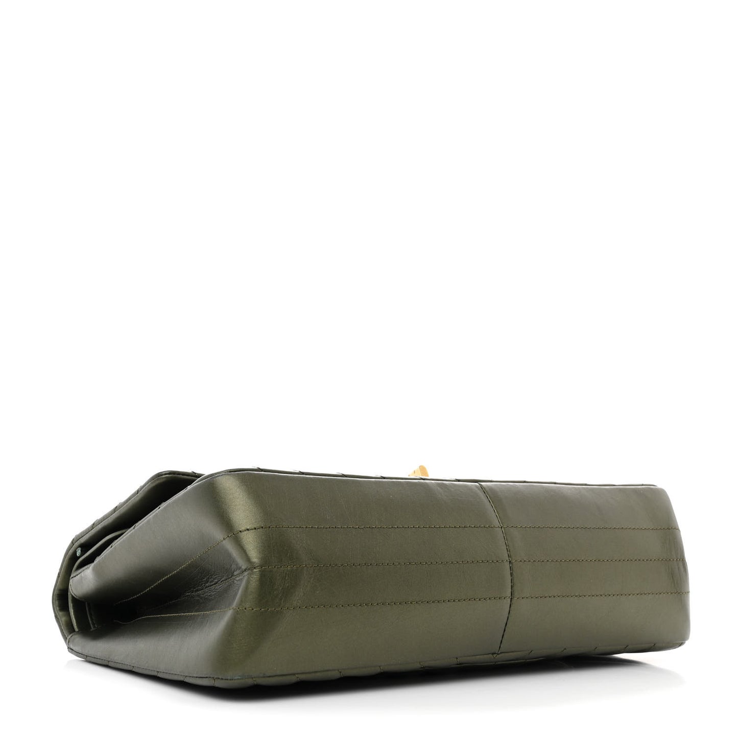 Metallic Calfskin Chevron Quilted 2.55 Reissue 226 Flap Green