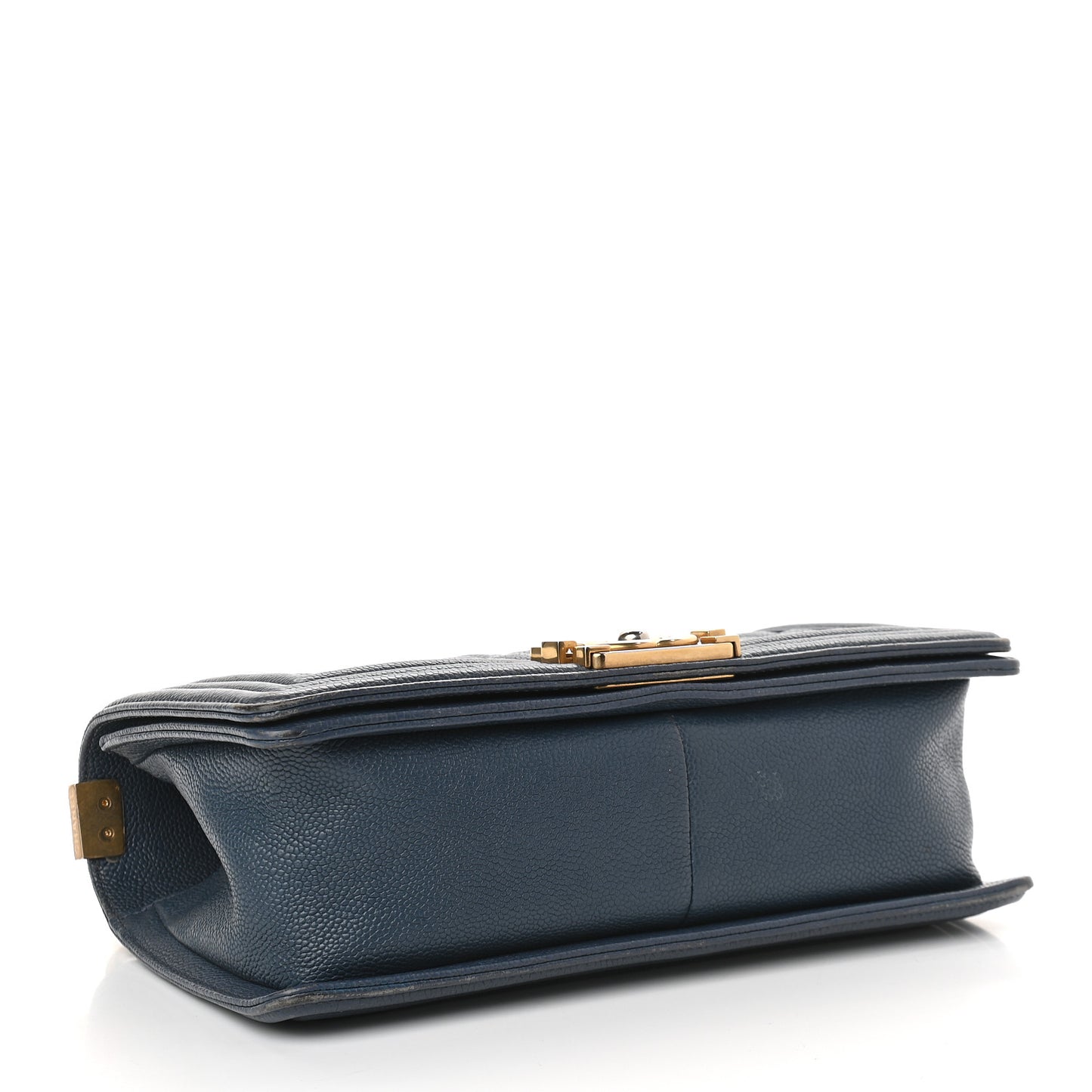 Caviar Quilted Medium Boy Flap Blue
