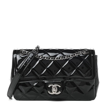 Chanel Patent Quilted Small Coco Shine Flap Black 1 of 10
