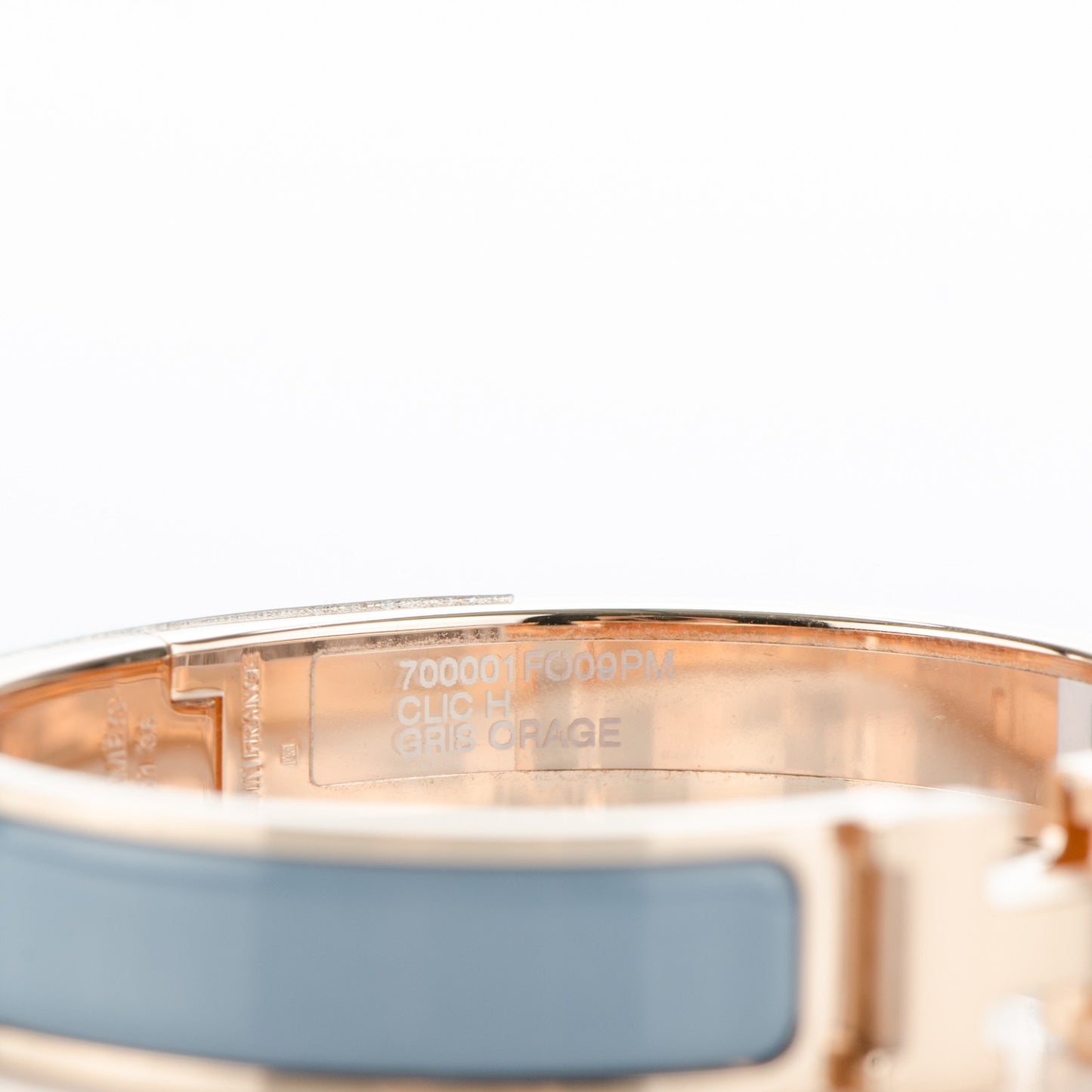 Enamel Narrow Clic Clac H Bracelet PM Gris Orage