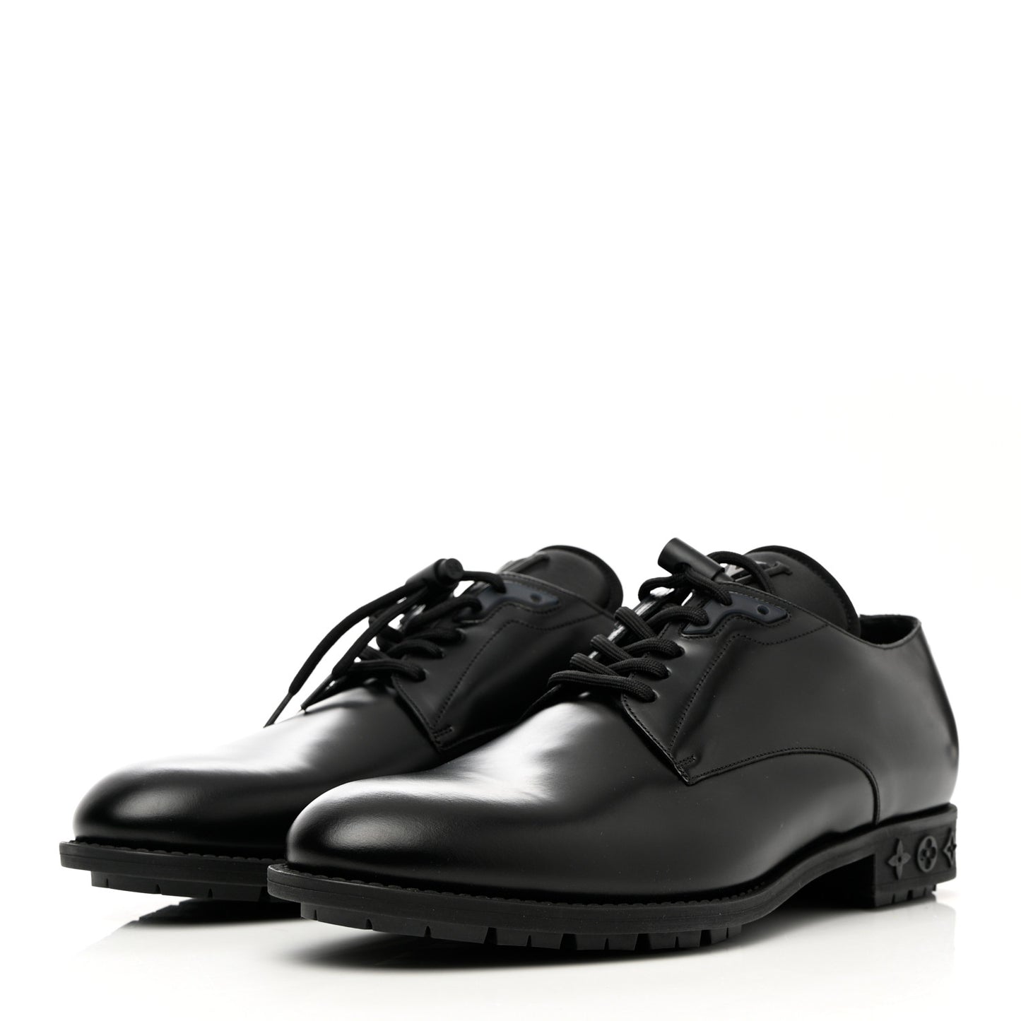 Calfskin Mens Formal Derby Shoes 8 Black