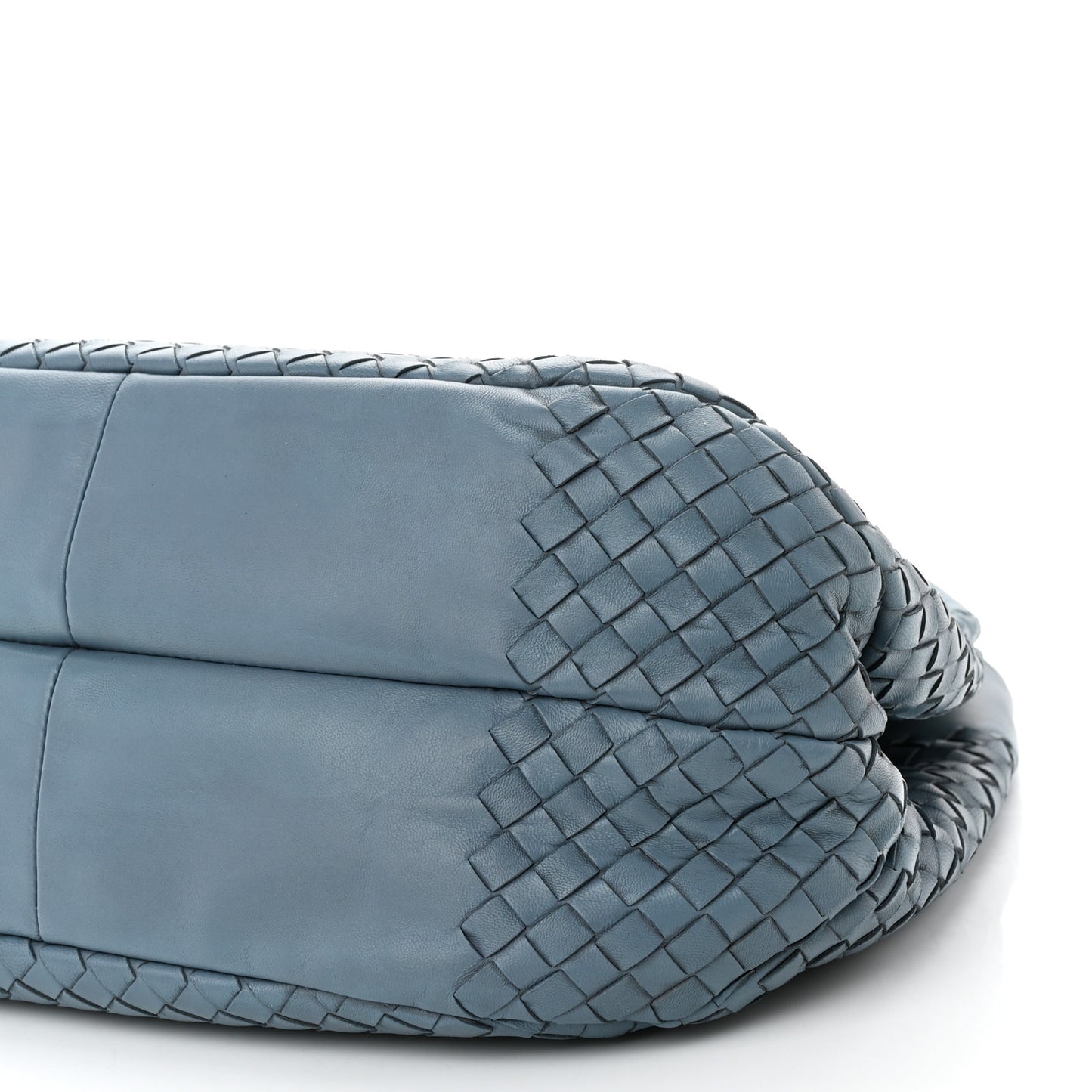 Nappa Intrecciato Medium Campana Hobo Blue