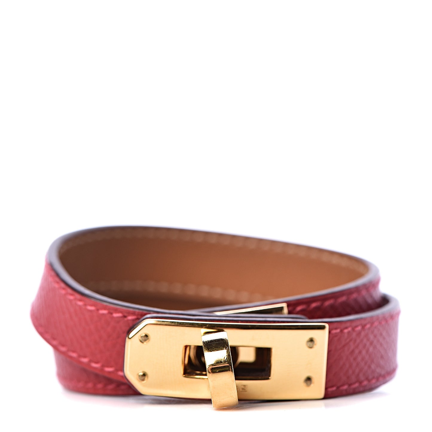 Epsom Kelly Double Tour Bracelet S Rouge Casaque