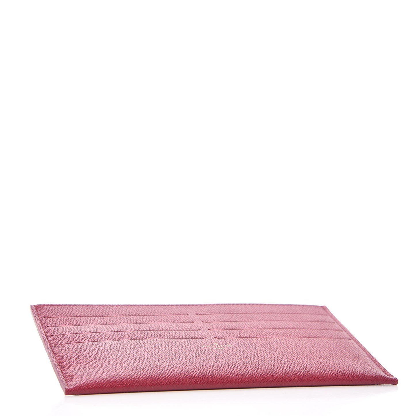 Calfskin Felicie Card Holder Insert Fuchsia