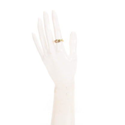 Cartier 18K Pink Yellow White Gold Small Trinity Ring 52 6 2 of 6