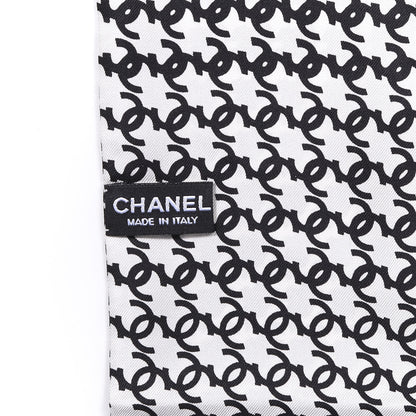Chanel Silk CC Scarf Black 4 of 4