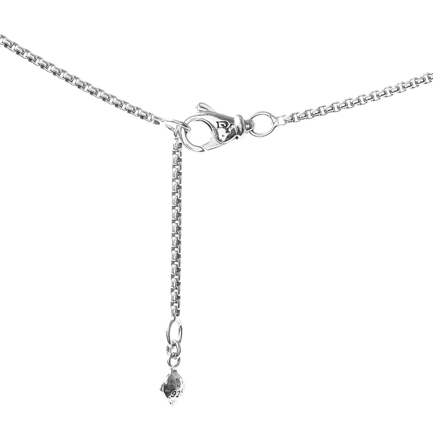 Sterling Silver 18K White Gold Diamond Pave Ball Pendant Necklace