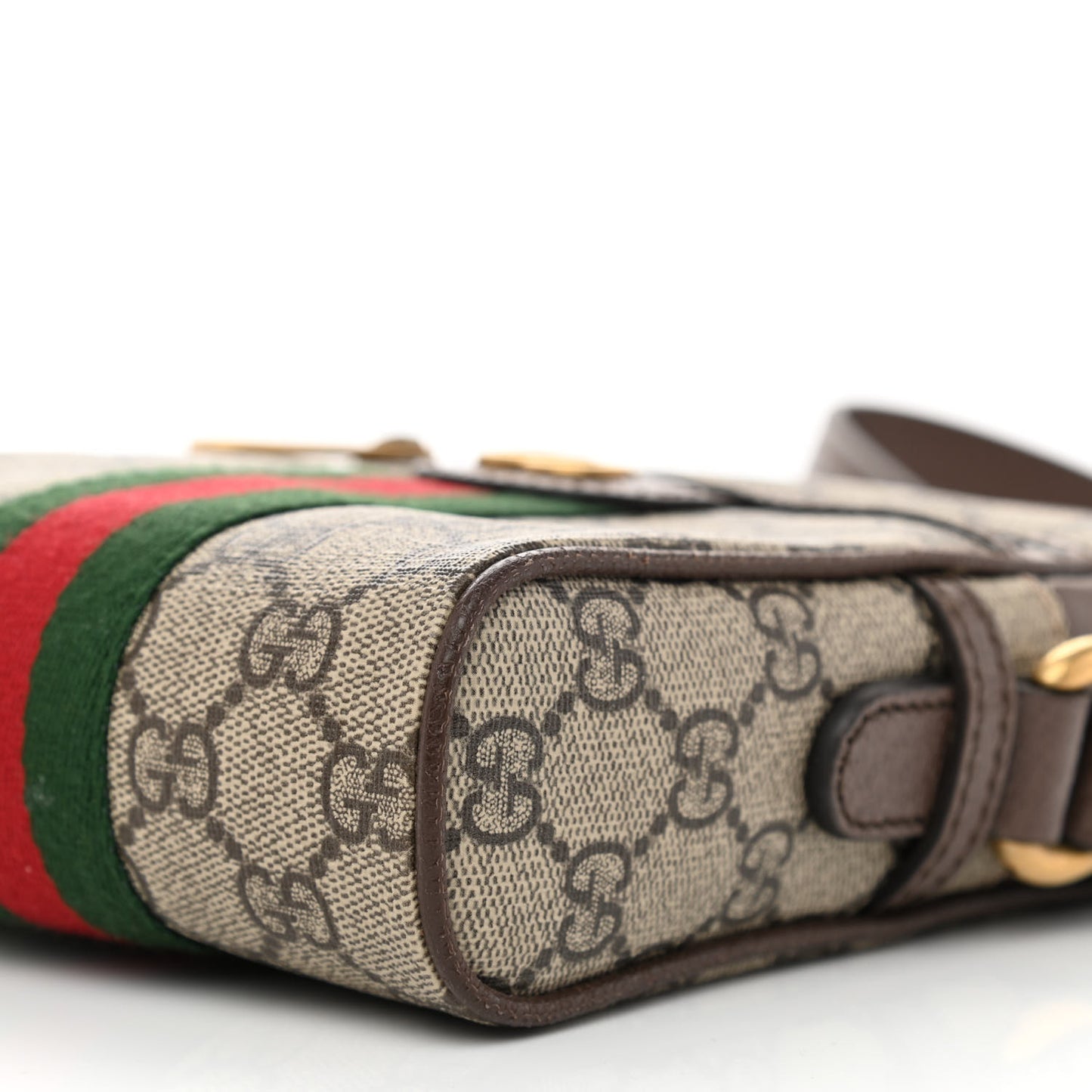 GG Supreme Monogram Web Mini Ophidia Messenger Brown