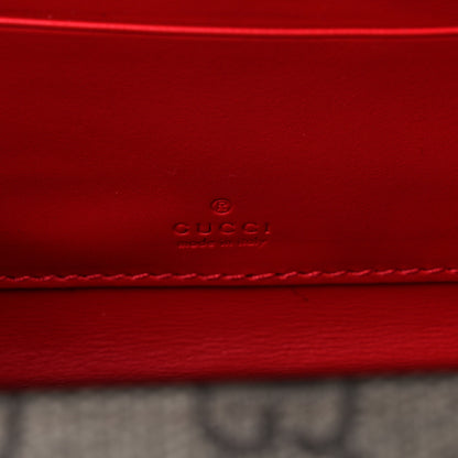 Gucci GG Supreme Monogram Moon Calfskin Love Valentines Day Padlock Case Beige Ebony New Geranium 6 of 13
