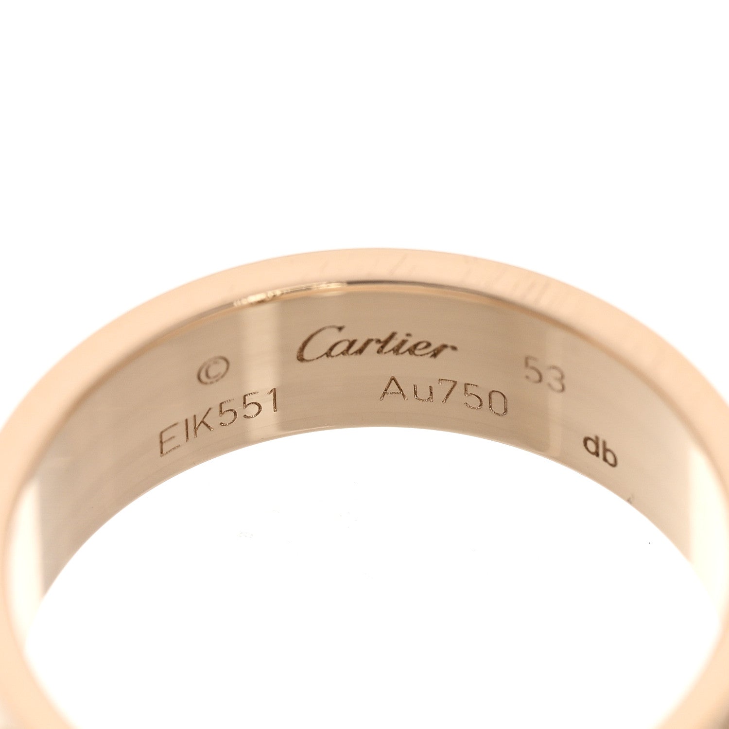 Cartier 18K Yellow Gold 5.5mm LOVE Ring 53 6.5 4 of 4