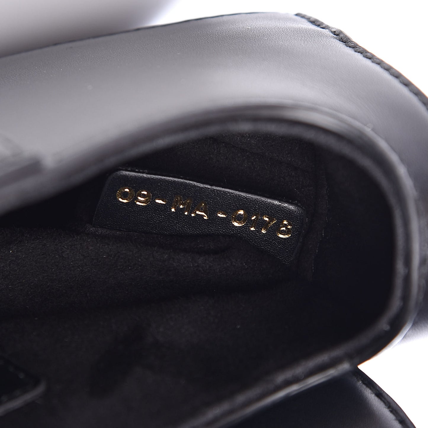 Calfskin Mini Saddle Bag Black