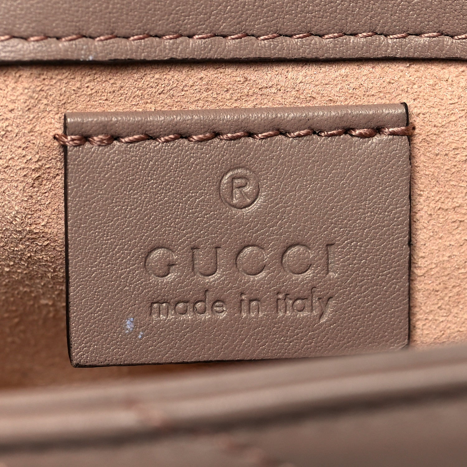 Gucci Calfskin Matelasse Super Mini GG Marmont Shoulder Bag Porcelain Rose 6 of 11