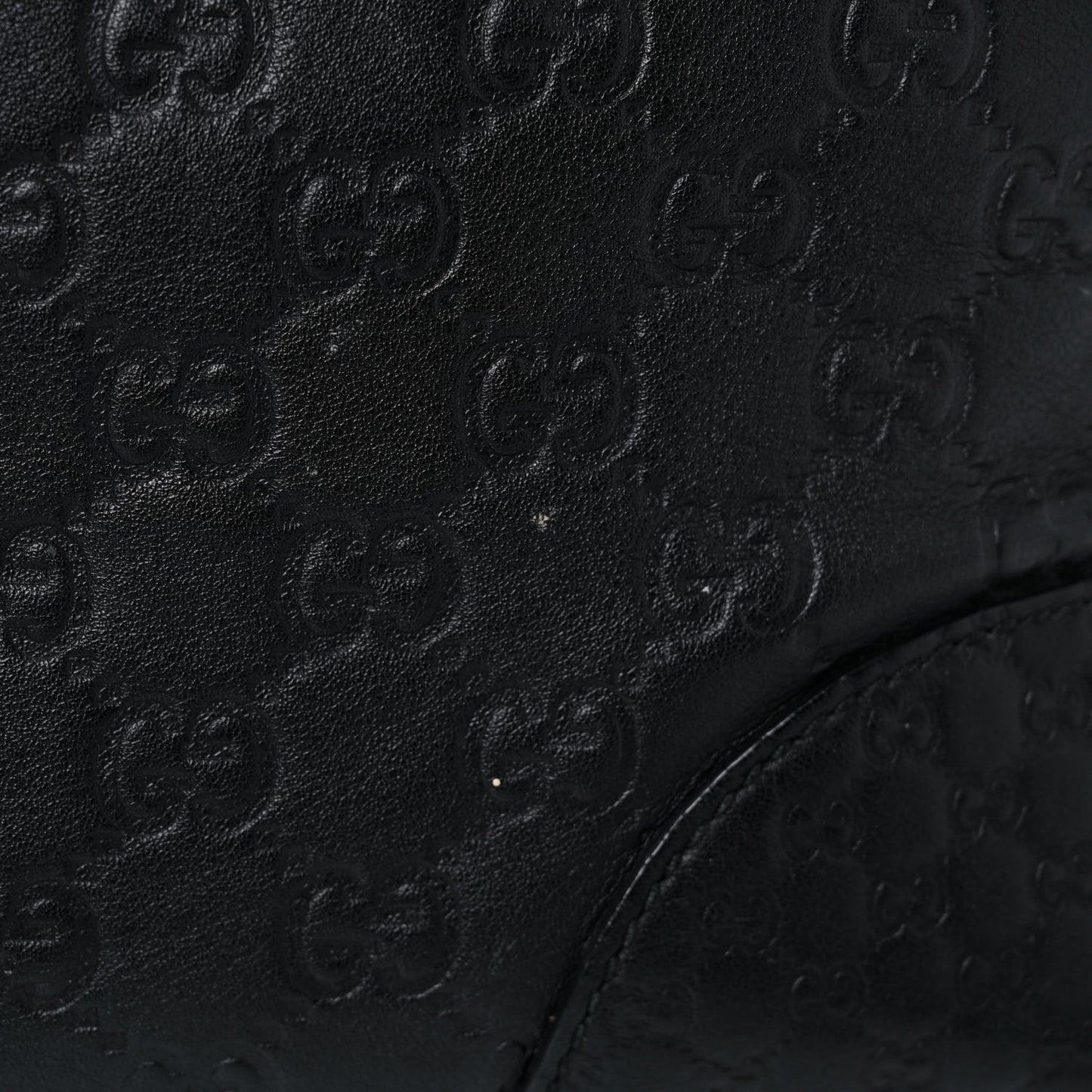 Guccissima Medium Bree Foldover Tote Black