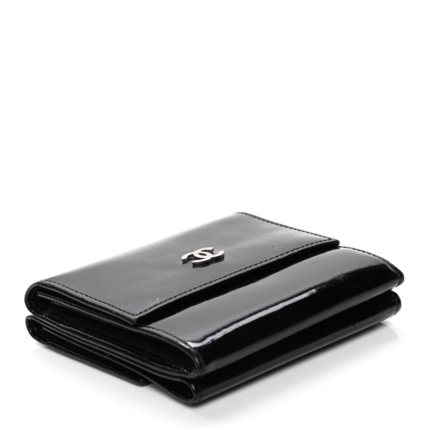 Chanel Patent Compact CC Flap Wallet Black 3 of 4