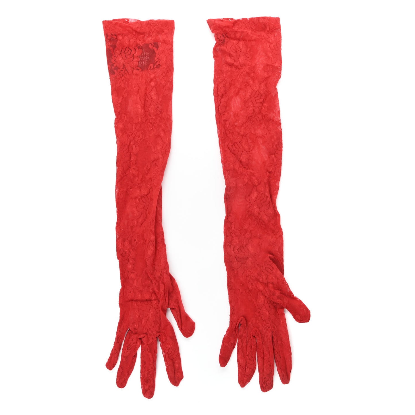 Lace Gloves 8.5 Red