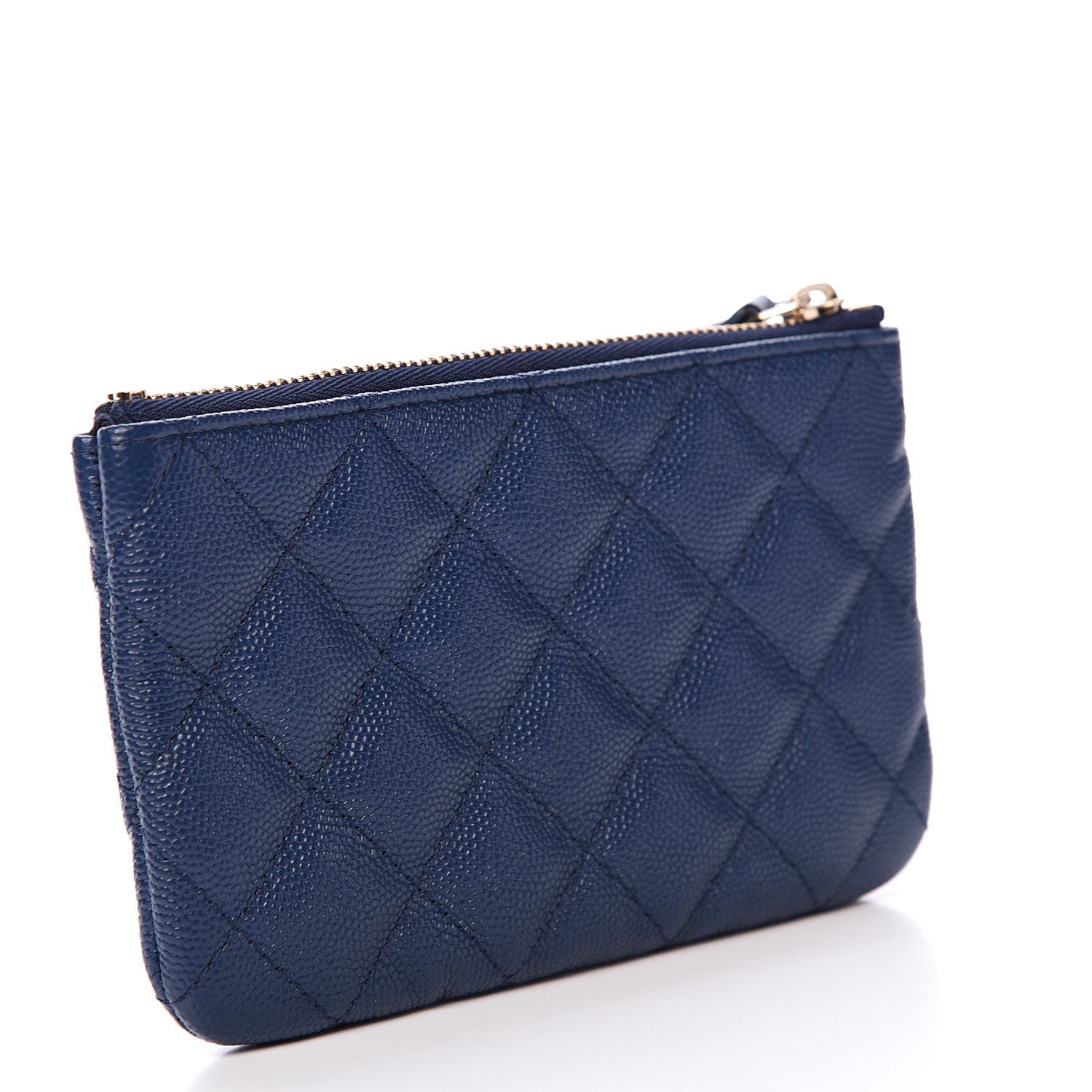 Chanel Caviar Quilted Small Cosmetic Case Navy 2 of 7
