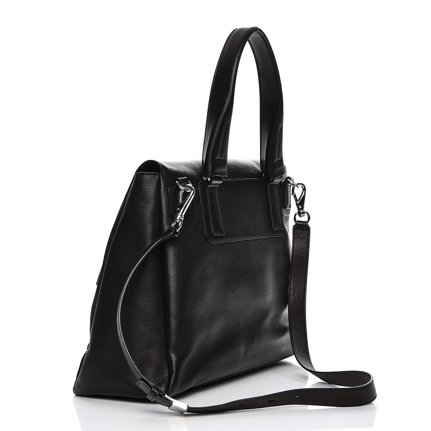 Givenchy Waxy Grained Calfskin Medium Pandora Pure Flap Bag Black 4 of 10