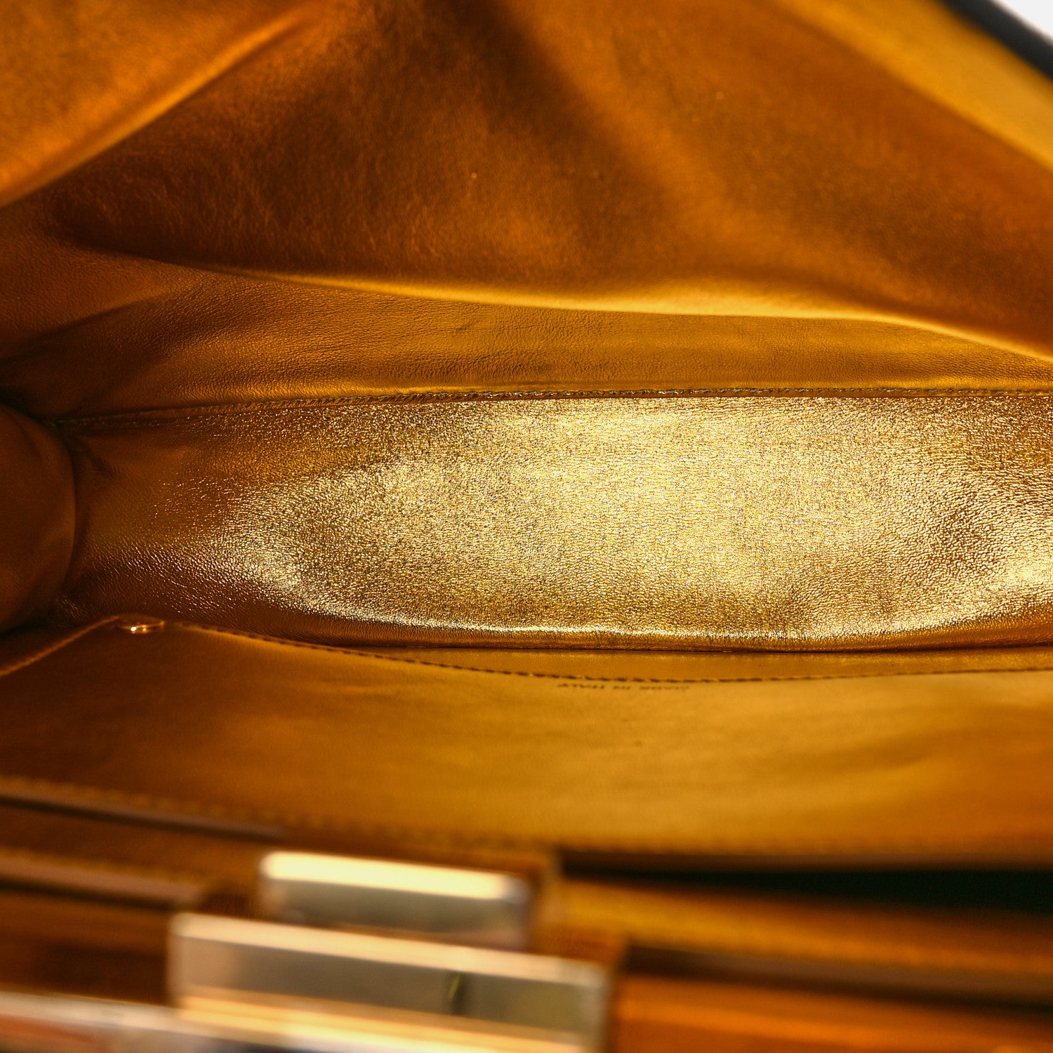 Fendi Suede Medium Peekaboo I See U Satchel Moresco Oro Chiaro 6 of 10