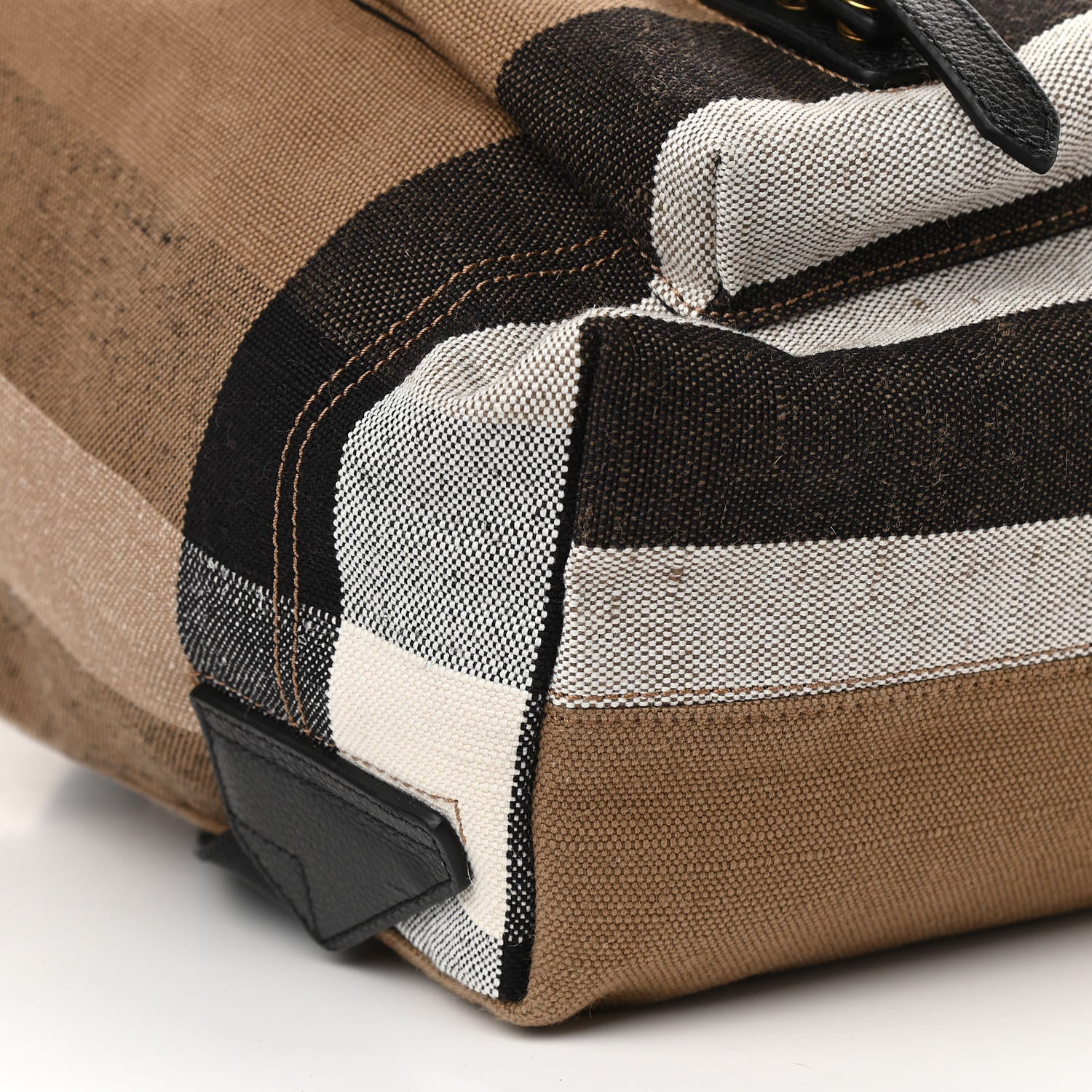 Burberry Canvas Mega Check Small Brookdale Backpack Black 10 of 12