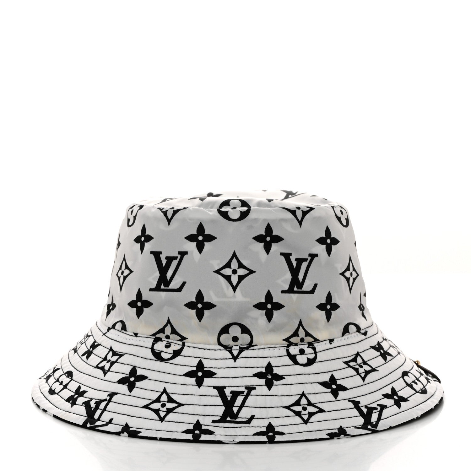 Louis Vuitton Nylon Monogram Reversible Bob Bucket Hat S Black White 3 of 14