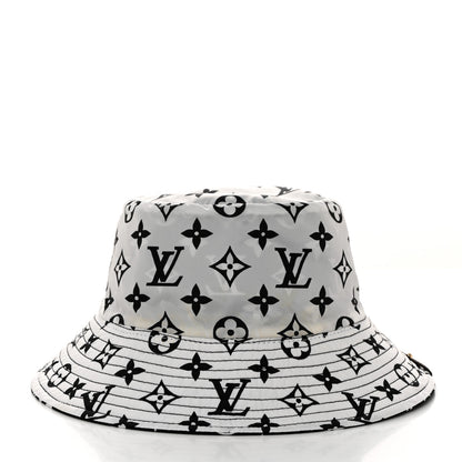 Louis Vuitton Nylon Monogram Reversible Bob Bucket Hat S Black White 3 of 14