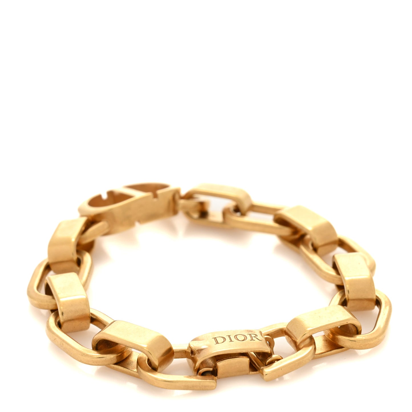 Metal Petit CD Chain Bracelet Gold