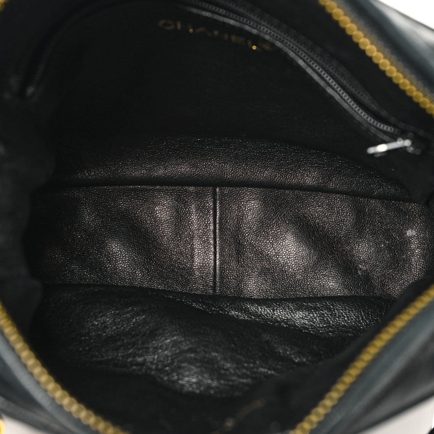 Lambskin Quilted CC Tassel Camera Case Black