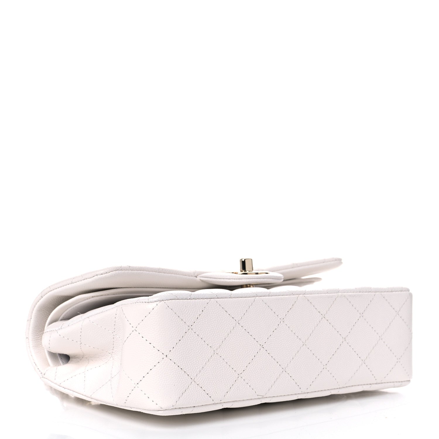 Chanel Caviar Quilted Small Double Flap White 5 of 10