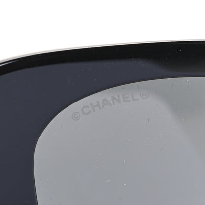 Chanel Acetate Strass Square Sunglasses 5422-B Black White 7 of 8
