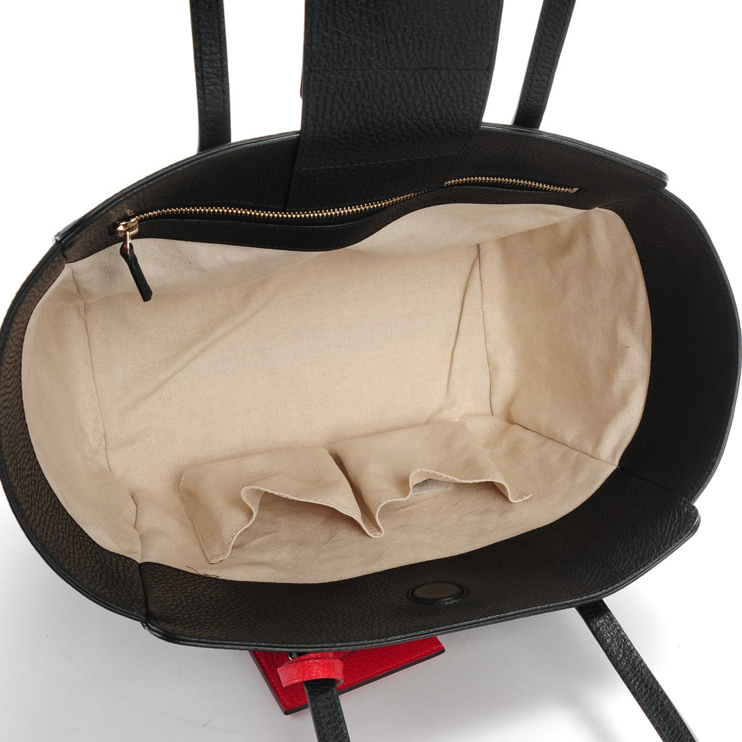 Pebbled Calfskin Small Swing Tote Black