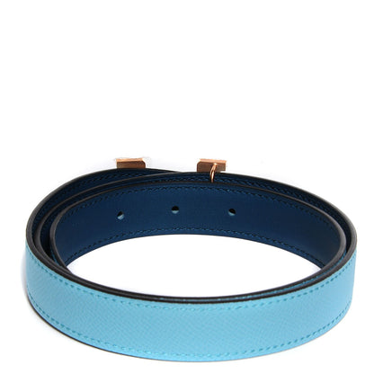 Hermes Epsom Swift 24mm Mini Constance H Belt 75 Bleu Atoll Colvert 8 of 9