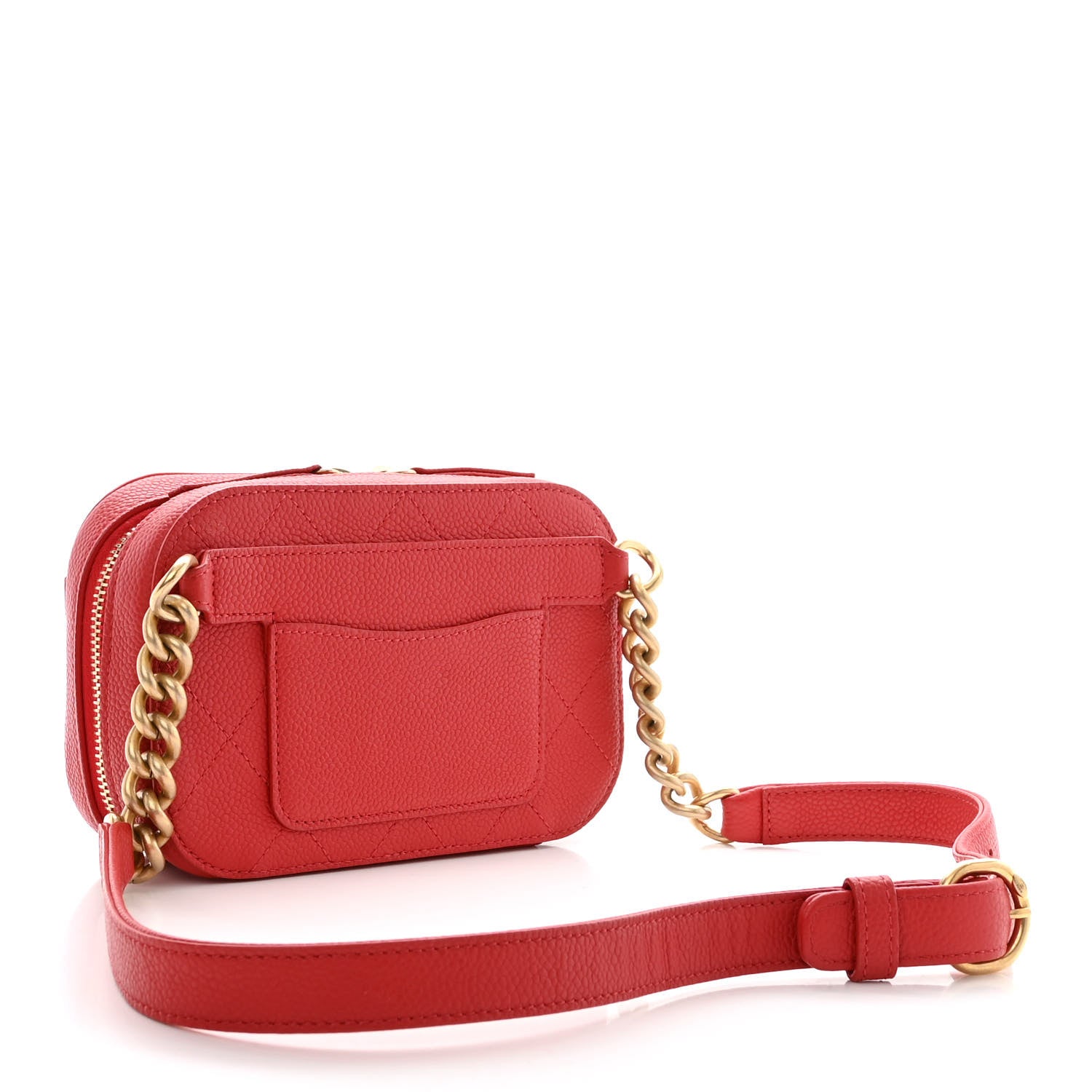 Chanel Caviar Quilted Waist Bag Red 3 of 10