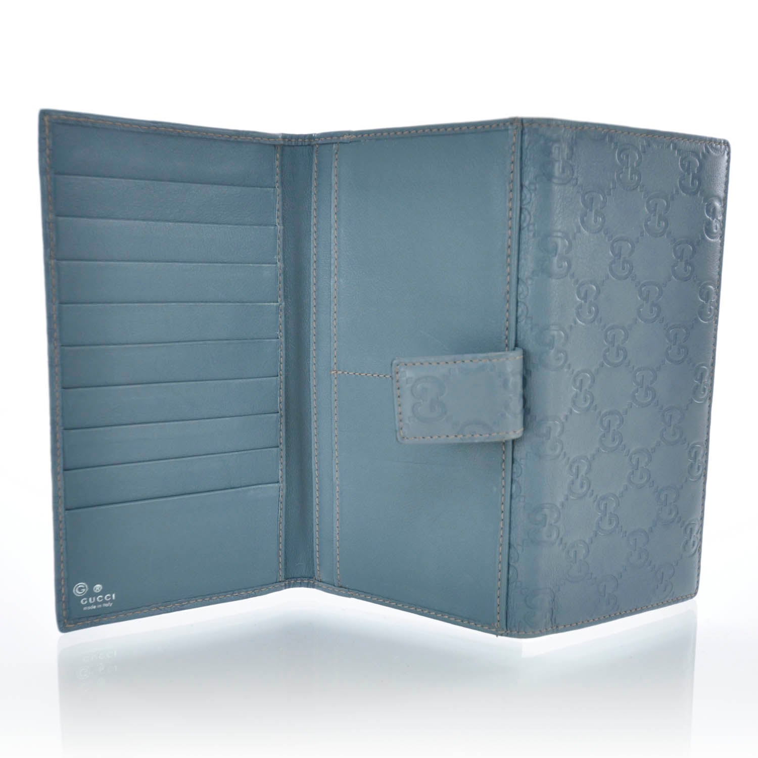 Gucci Guccissima Continental Wallet Blue 4 of 10