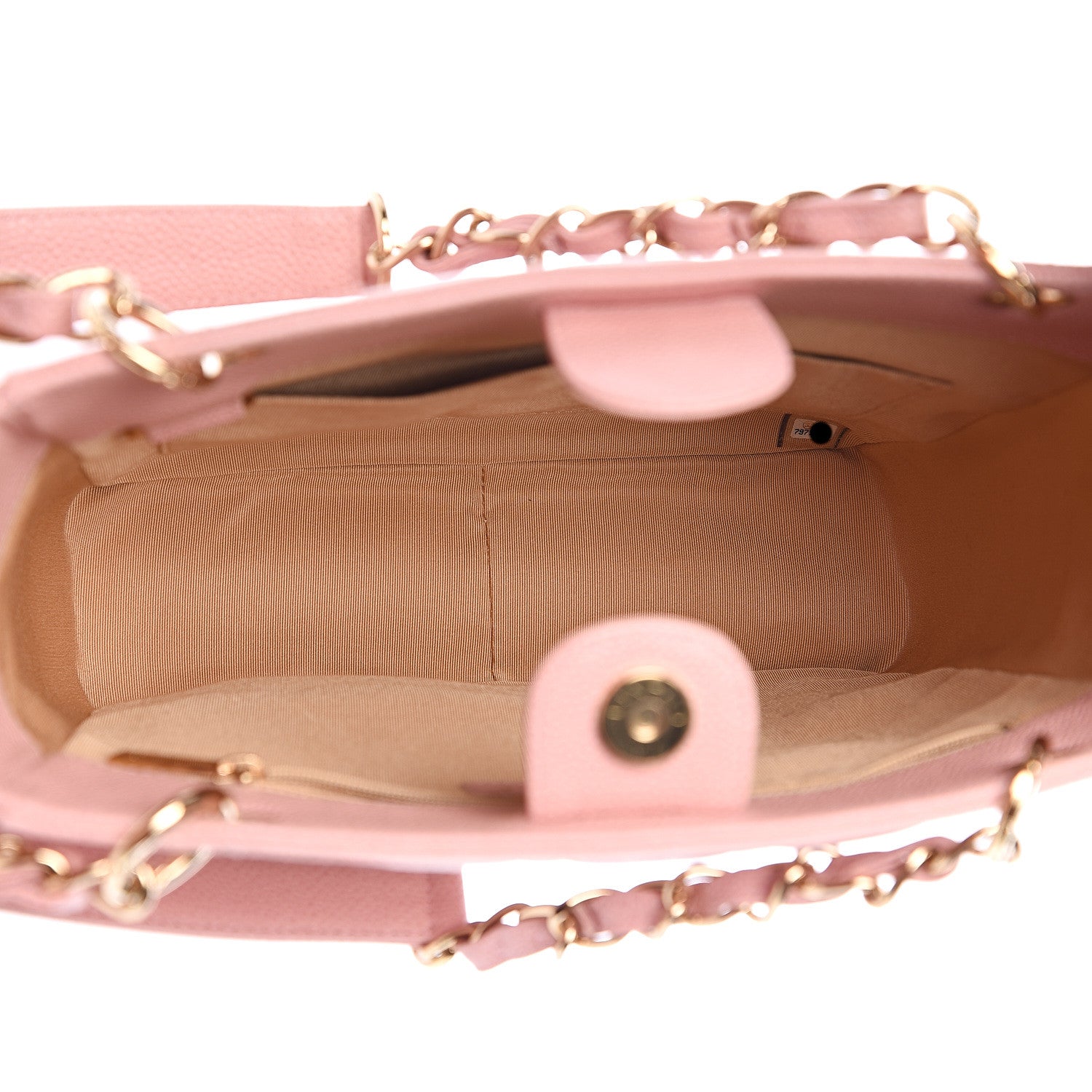 Chanel Caviar Quilted Petit Shopping Tote PST Pink 4 of 9