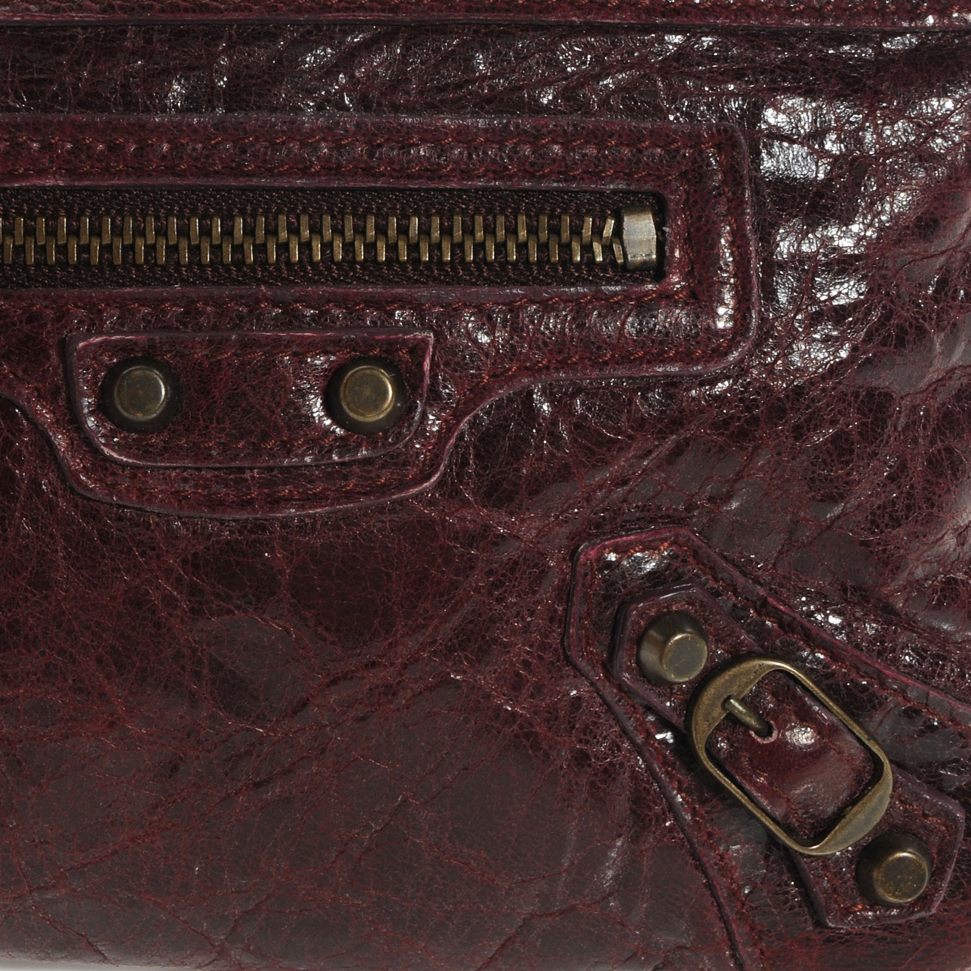 Balenciaga Chevre M Porte-Monnaie Coin Purse Bordeaux 5 of 8