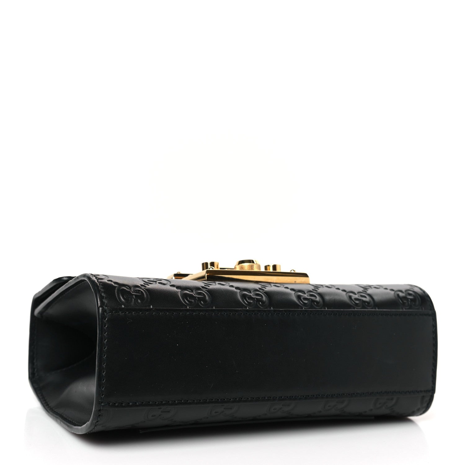 Gucci Guccissima Small Padlock Shoulder Bag Black 4 of 9