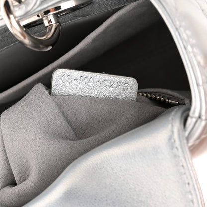 Christian Dior Iridescent Metallic Lambskin Cannage Small My ABCDior Lady Dior Silver 7 of 11