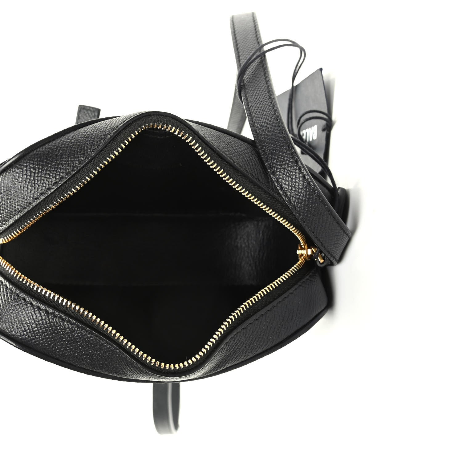Balenciaga Signature Grained Calfskin Logo XS Ville Camera Bag Black White 5 of 9