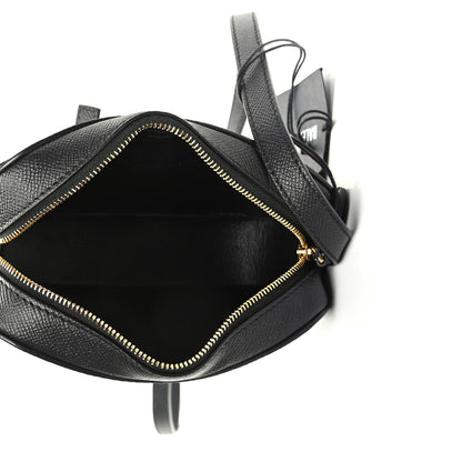 Balenciaga Signature Grained Calfskin Logo XS Ville Camera Bag Black White 5 of 9